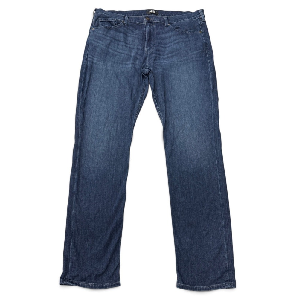 Paige Federal Slim Straight Leg Jeans Mens 38 x 33 Dark Wash Blue Denim Pants